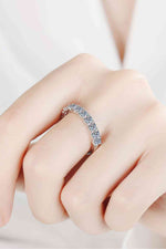 1 Carat Moissanite Half-Eternity Ring - Ladyez