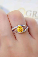 1 Carat Moissanite 925 Sterling Silver Ring - Ladyez