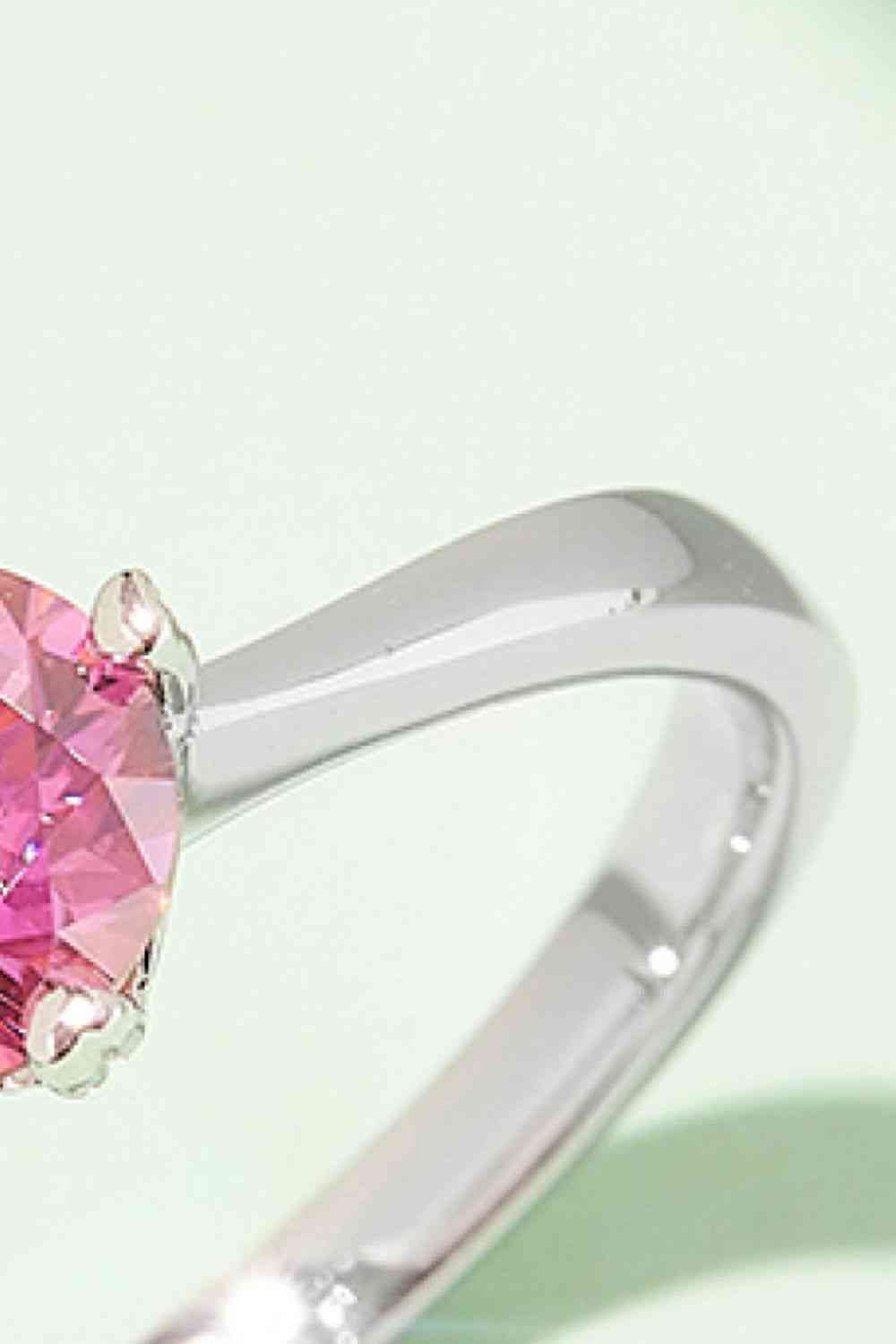 1 Carat Moissanite 925 Sterling Silver Solitaire Ring - Ladyez