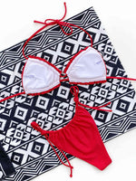 Frill Trill Halter Neck Bikini Set - Ladyez