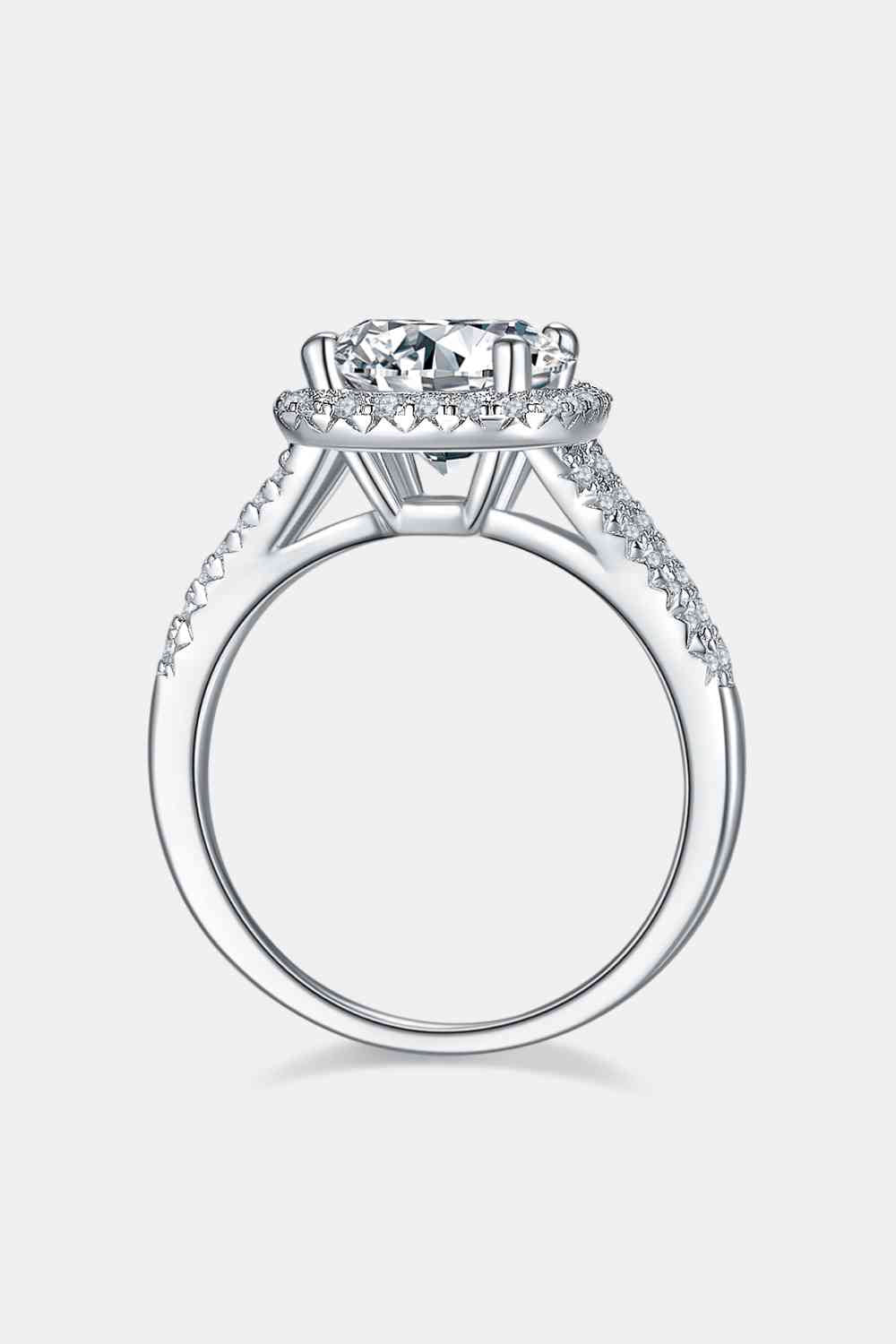 3 Carat Moissanite Halo Ring - Ladyez