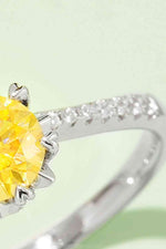 1 Carat Moissanite 925 Sterling Silver Ring - Ladyez