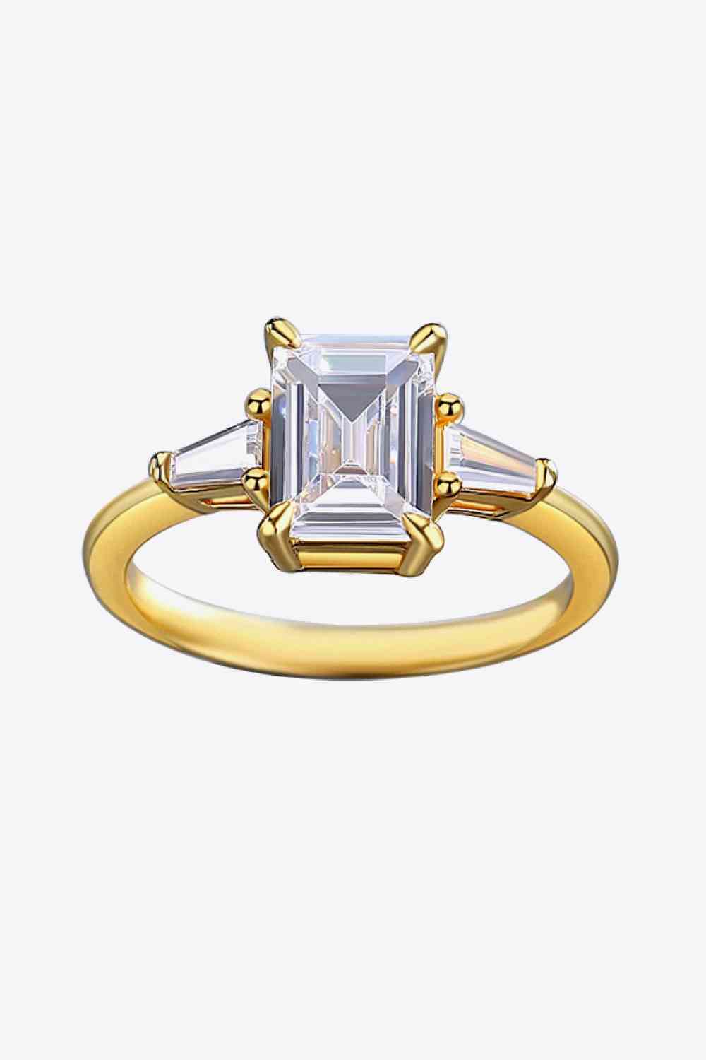 2 Carat Moissanite Rectangle Ring - Ladyez