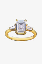 2 Carat Moissanite Rectangle Ring - Ladyez