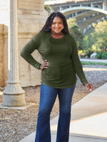 Basic Bae Full Size Round Neck Long Sleeve T-Shirt - Ladyez