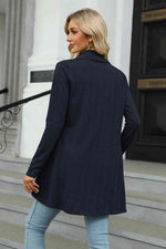 Open Front Long Sleeve Cardigan - Ladyez