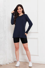 Basic Bae Full Size Round Neck Long Sleeve Top - Ladyez