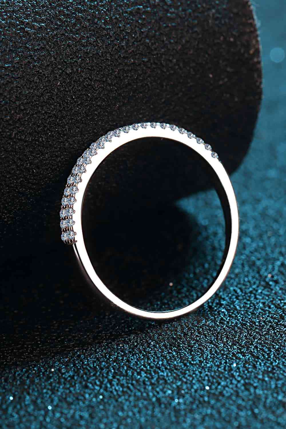 Moissanite 925 Sterling Silver Half-Eternity Ring - Ladyez