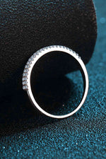 Moissanite 925 Sterling Silver Half-Eternity Ring - Ladyez