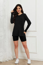 Basic Bae Full Size Round Neck Long Sleeve Top - Ladyez