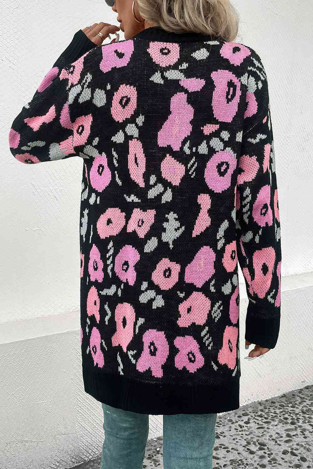 Open Front Longline Cardigan - Ladyez