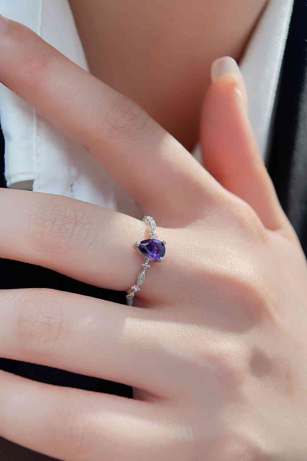 Amethyst 925 Sterling Silver Ring - Ladyez