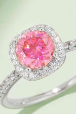 Adored 1 Carat Moissanite 925 Sterling Silver Halo Ring - Ladyez