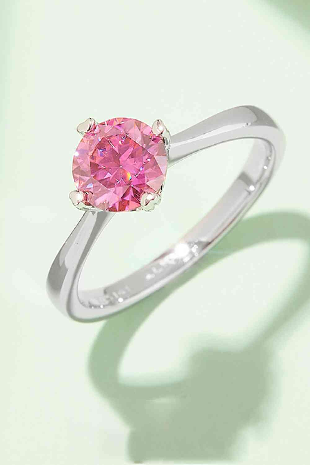 1 Carat Moissanite 925 Sterling Silver Solitaire Ring - Ladyez