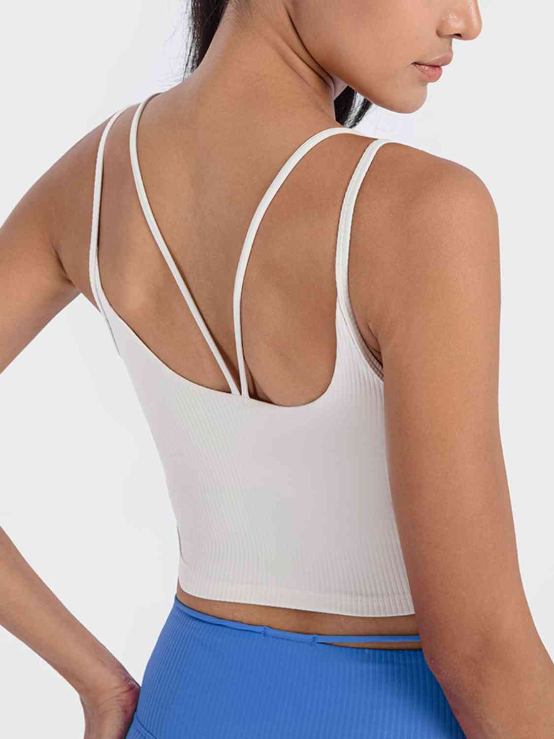 Double Strap Ribbed Sports Cami - Ladyez