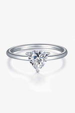 1 Carat Moissanite 925 Sterling Silver Solitaire Ring - Ladyez