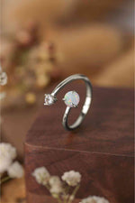 Opal 925 Sterling Silver Bypass Ring - Ladyez