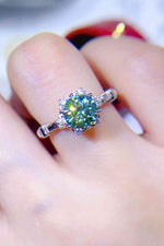 1 Carat Moissanite 925 Sterling Silver Ring - Ladyez