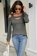 Cutout Cold-Shoulder Top - Ladyez