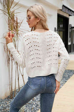 Open Front Cuffed Cropped Cardigan - Ladyez