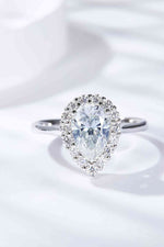 1.5 Carat Moissanite Teardrop Ring - Ladyez