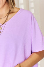 Zenana Texture Short Sleeve T-Shirt - Ladyez