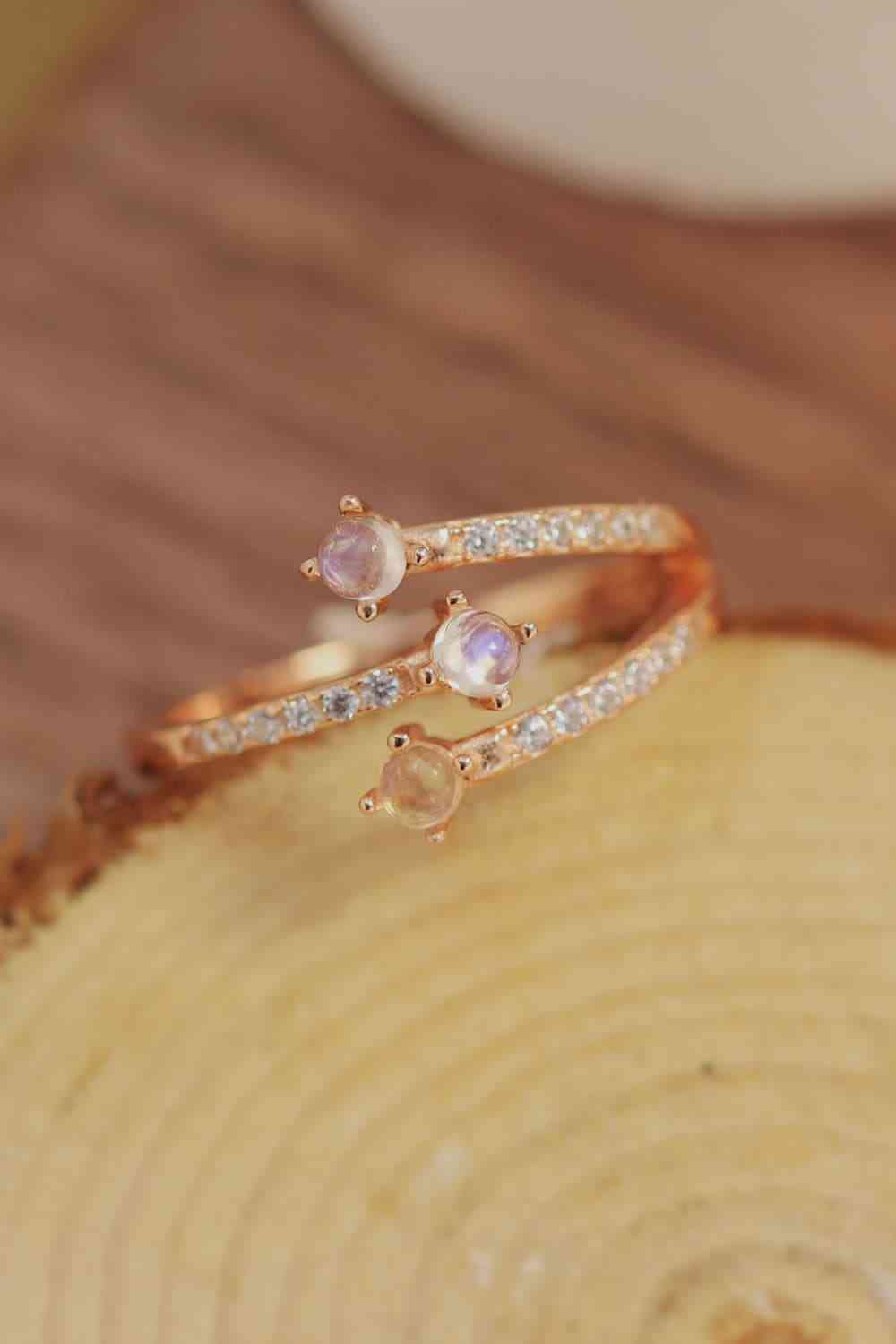 High Quality Natural Moonstone 925 Sterling Silver Ring - Ladyez