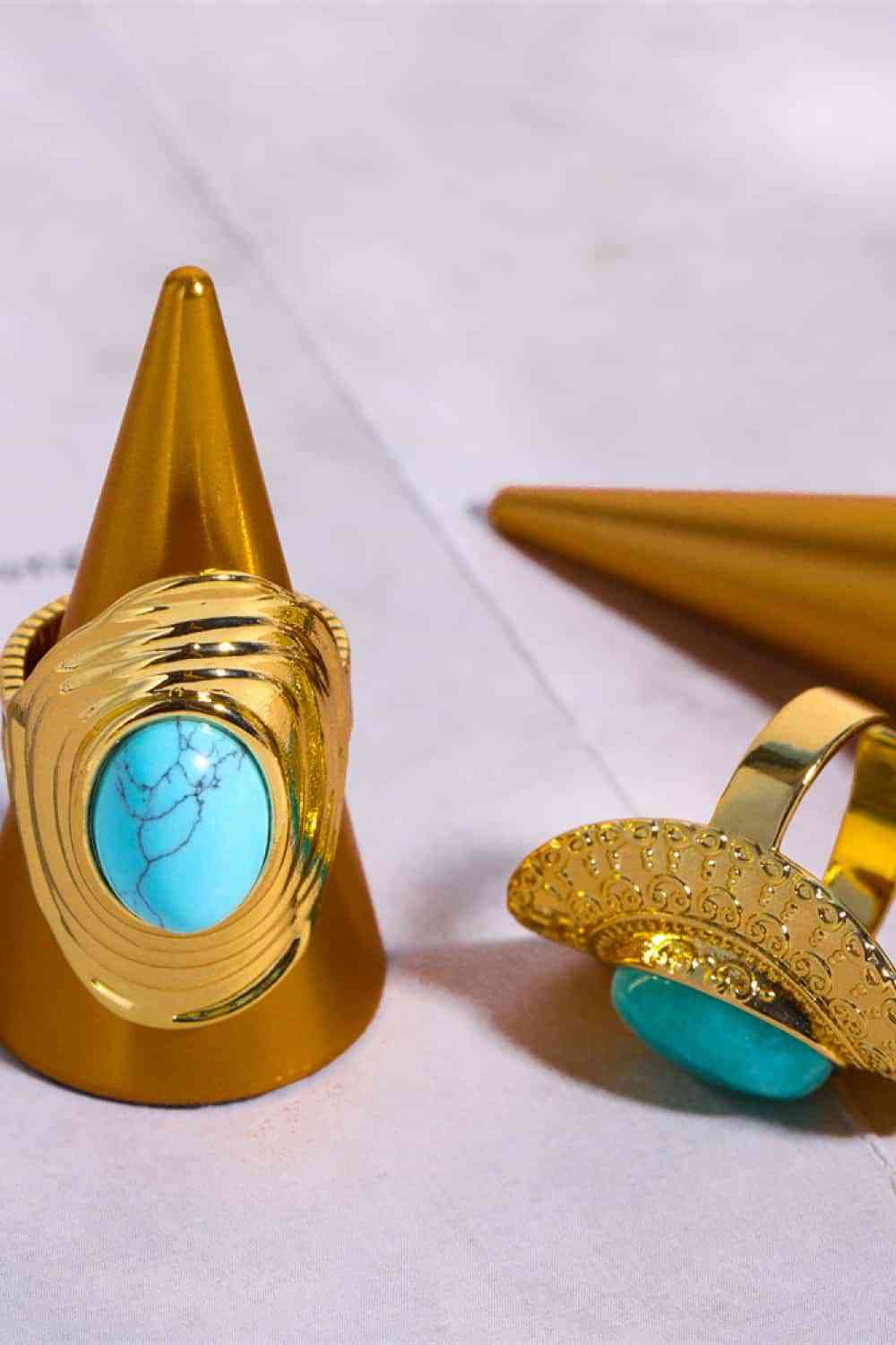 Natural Stone Copper Ring - Ladyez