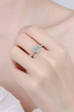 1 Carat Moissanite Heart-Shaped Ring - Ladyez