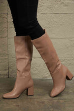 East Lion Corp Block Heel Knee High Boots - Ladyez