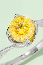 1 Carat Moissanite 925 Sterling Silver Solitaire Ring - Ladyez