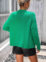 Open Front Long Sleeve Cardigan - Ladyez