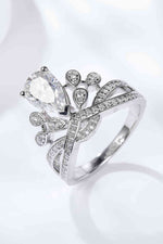 1.5 Carat Moissanite Crown-Shaped Ring - Ladyez
