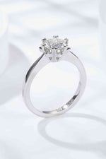 925 Sterling Silver Solitaire Moissanite Ring - Ladyez