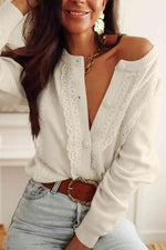 Round Neck Long Sleeve Cardigan - Ladyez