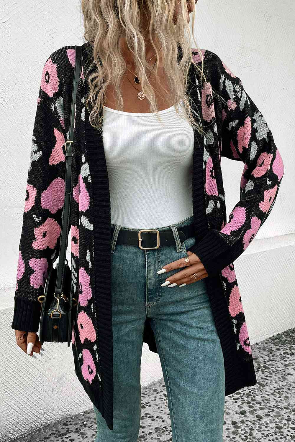 Open Front Longline Cardigan - Ladyez