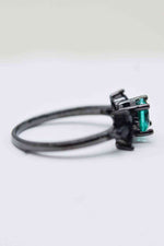 Paraiba Blue Zircon Leaf Ring - Ladyez