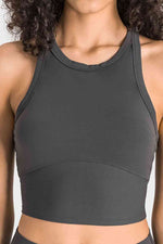 Racerback Cropped Sports Tank - Ladyez