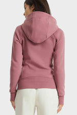 Zip Up Seam Detail Hooded Sports Jacket - Ladyez