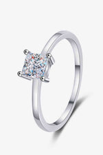 925 Sterling Silver Moissanite Solitaire Ring - Ladyez