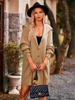 Dropped Shoulder Long Sleeve Cardigan - Ladyez