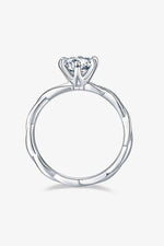 1 Carat Moissanite 925 Sterling Silver Ring - Ladyez
