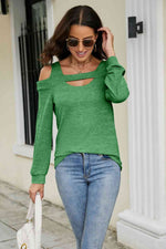 Cutout Cold-Shoulder Top - Ladyez