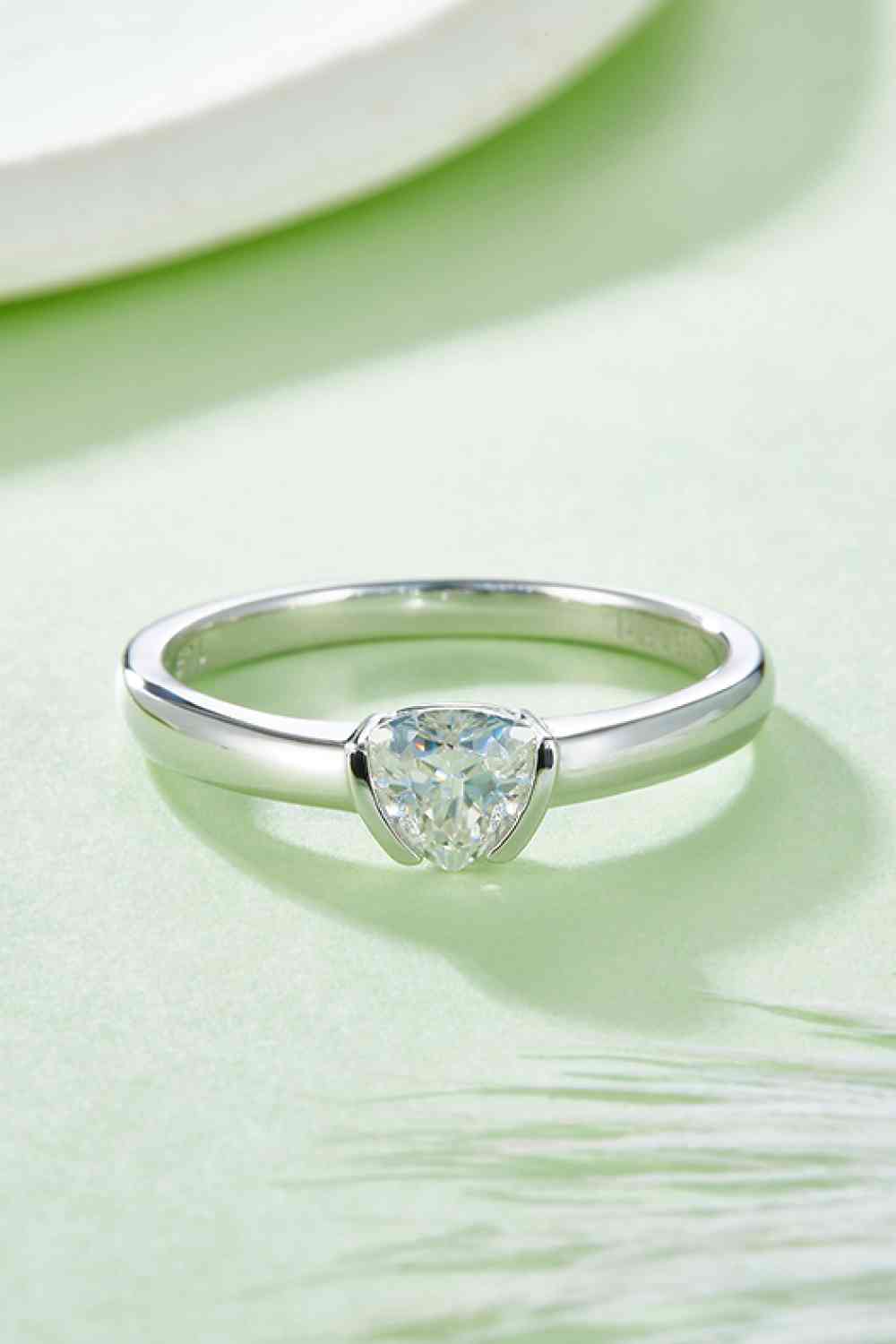 Moissanite 925 Sterling Silver Solitaire Ring - Ladyez
