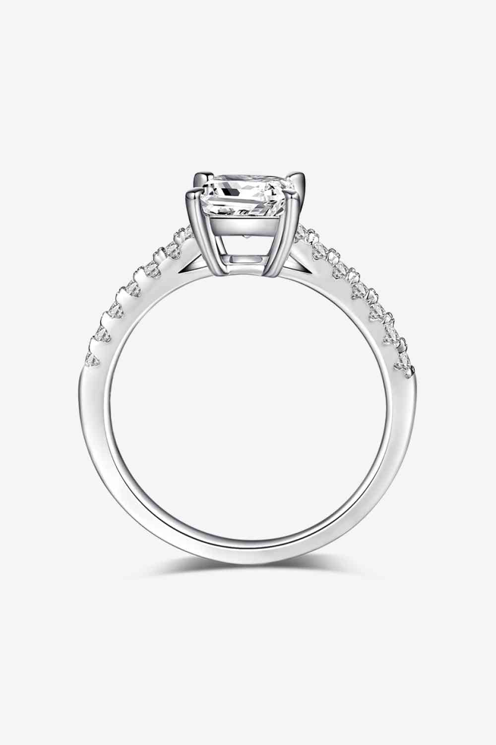 1.21 Carat Moissanite 925 Sterling Silver Side Stone Ring - Ladyez