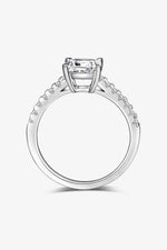 1.21 Carat Moissanite 925 Sterling Silver Side Stone Ring - Ladyez