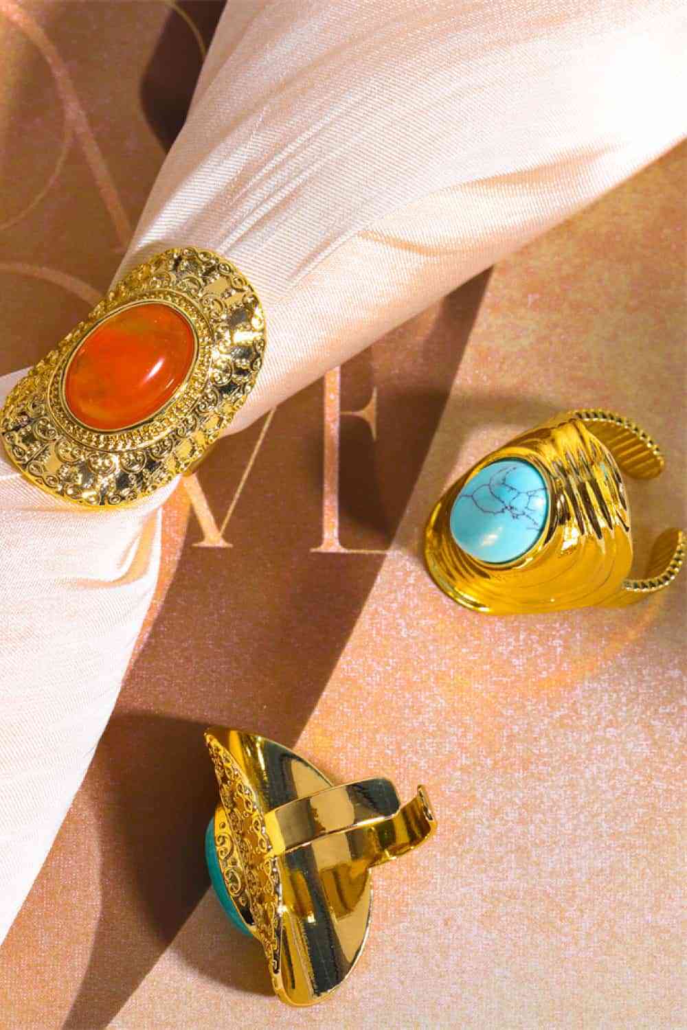 Natural Stone Copper Ring - Ladyez