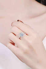 2 Carat Moissanite 925 Sterling Silver Halo Ring - Ladyez