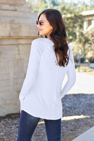 Basic Bae Full Size Round Neck Long Sleeve T-Shirt - Ladyez