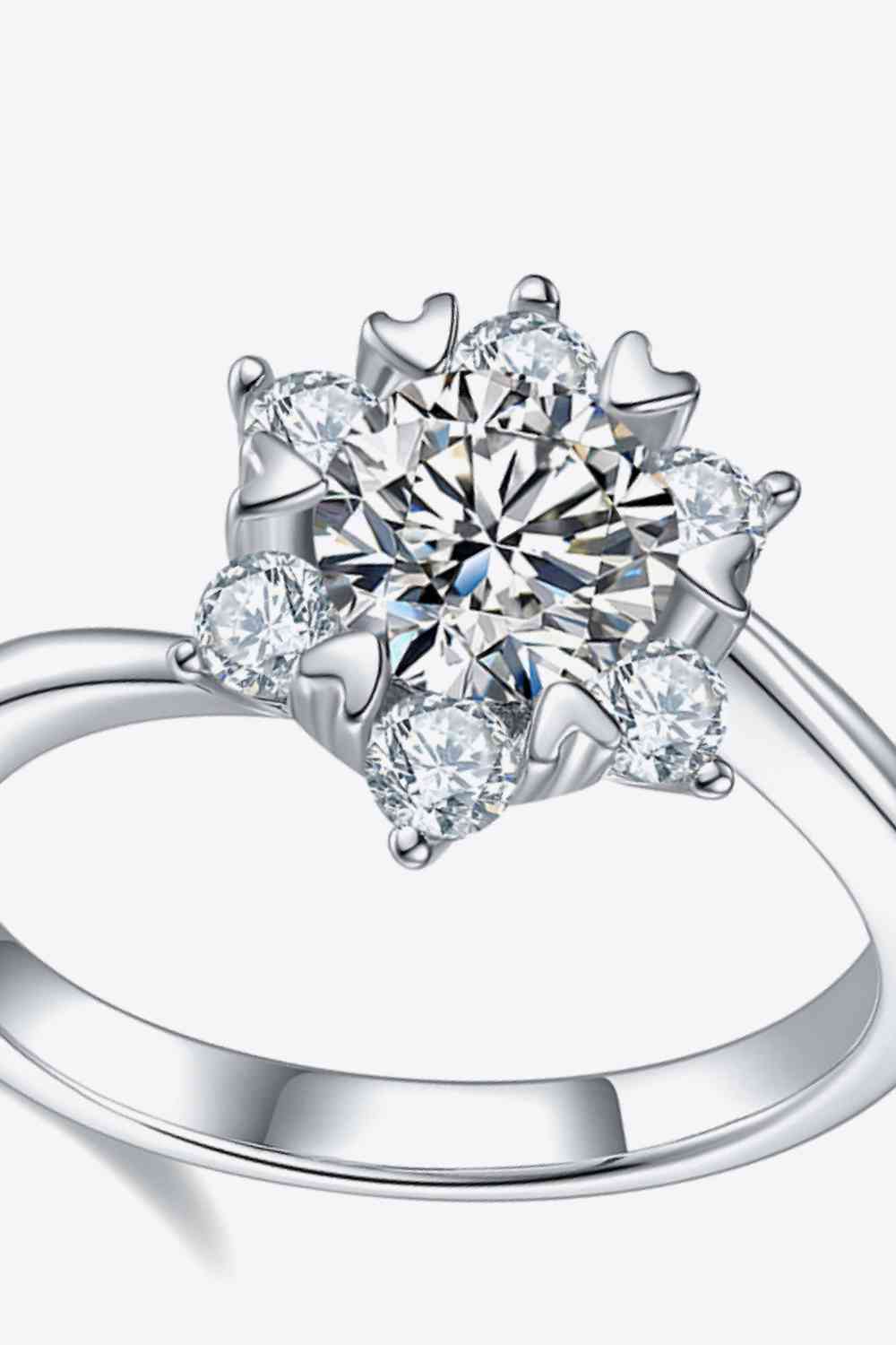 1 Carat Moissanite Zircon Ring - Ladyez